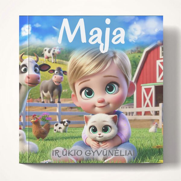 Mergaitė ir ūkio gyvūnėliai